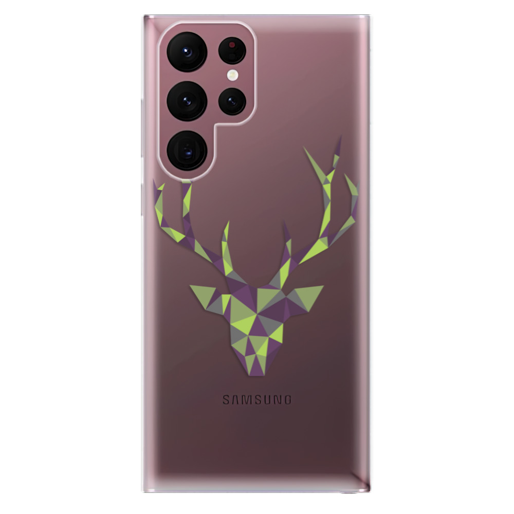 Odolné silikónové puzdro iSaprio - Deer Green - Samsung Galaxy S22 Ultra 5G