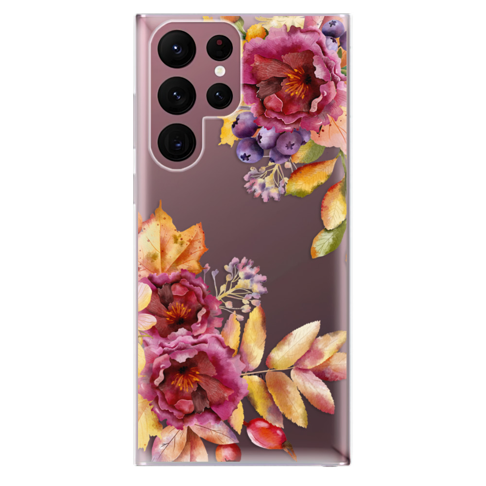 Odolné silikónové puzdro iSaprio - Fall Flowers - Samsung Galaxy S22 Ultra 5G