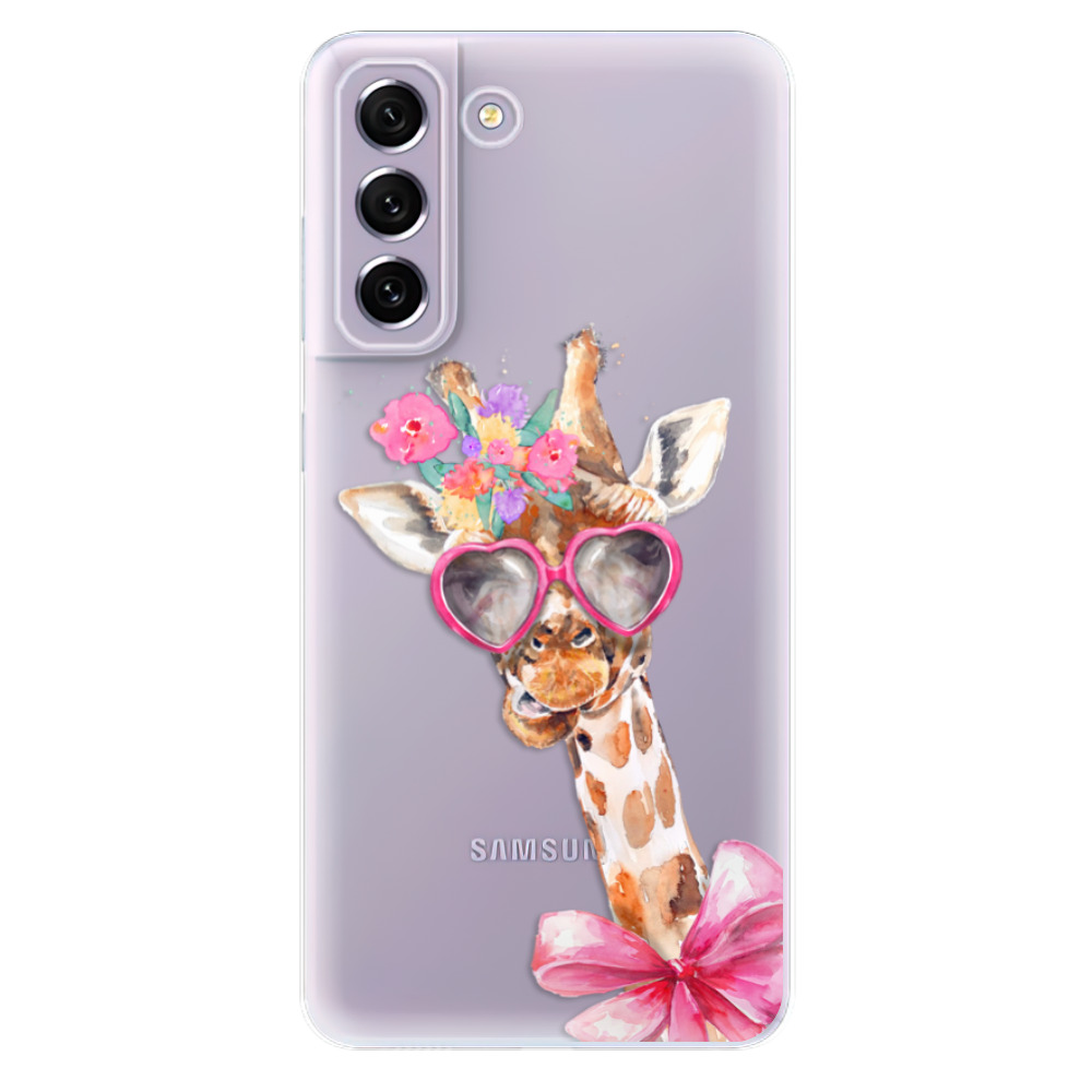 Odolné silikónové puzdro iSaprio - Lady Giraffe - Samsung Galaxy S21 FE 5G