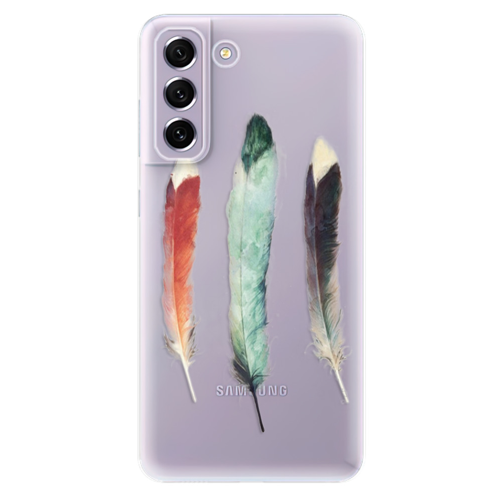 Odolné silikónové puzdro iSaprio - Three Feathers - Samsung Galaxy S21 FE 5G