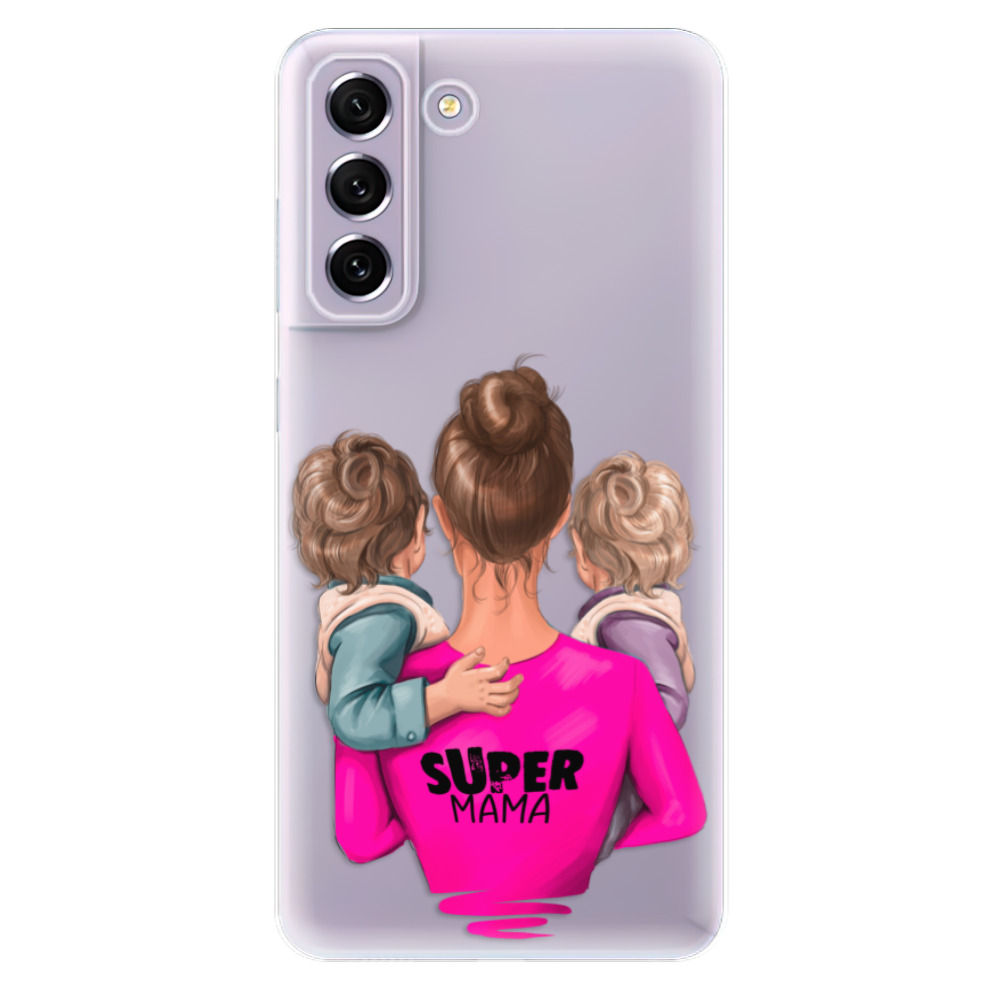 Odolné silikónové puzdro iSaprio - Super Mama - Two Boys - Samsung Galaxy S21 FE 5G