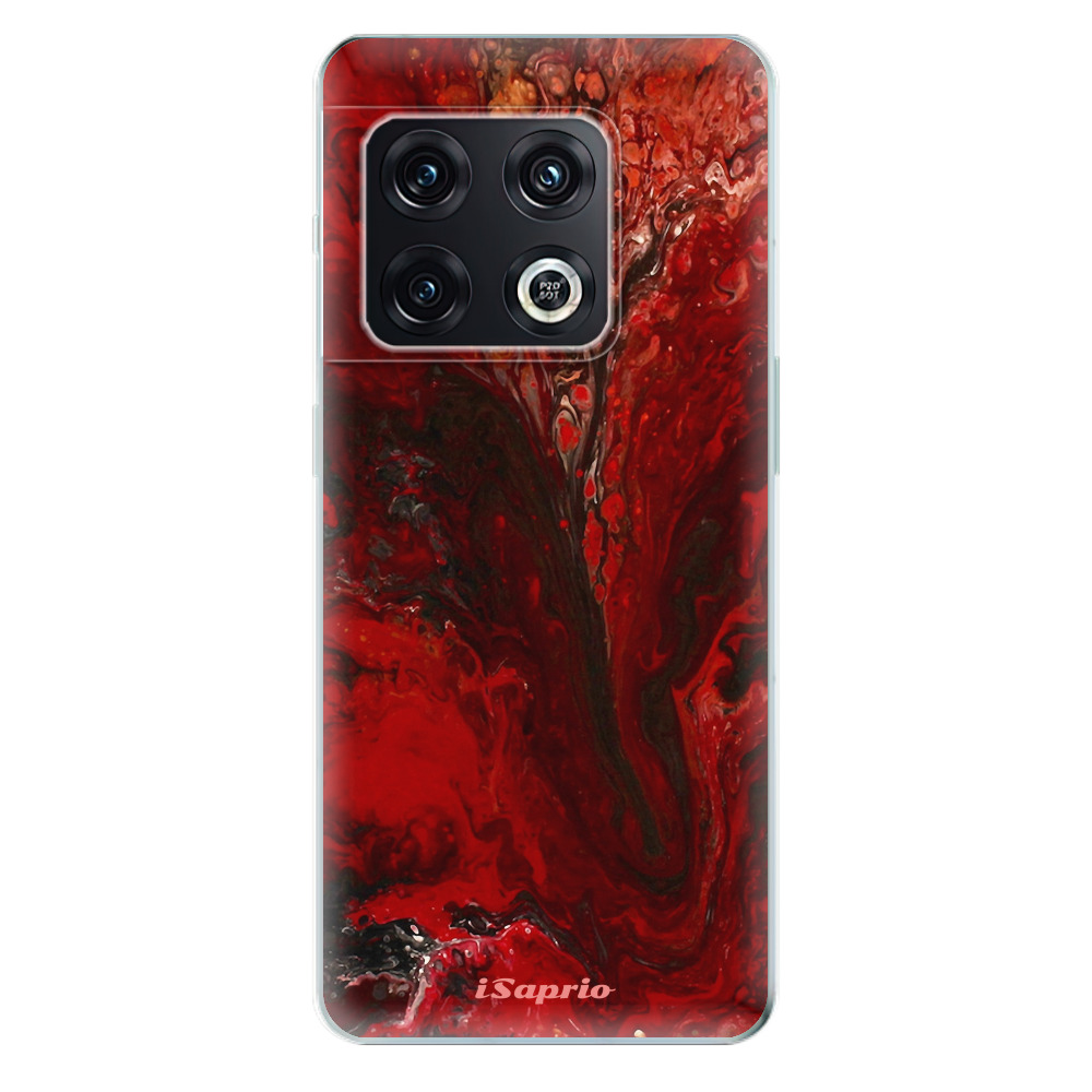 Odolné silikónové puzdro iSaprio - RedMarble 17 - OnePlus 10 Pro
