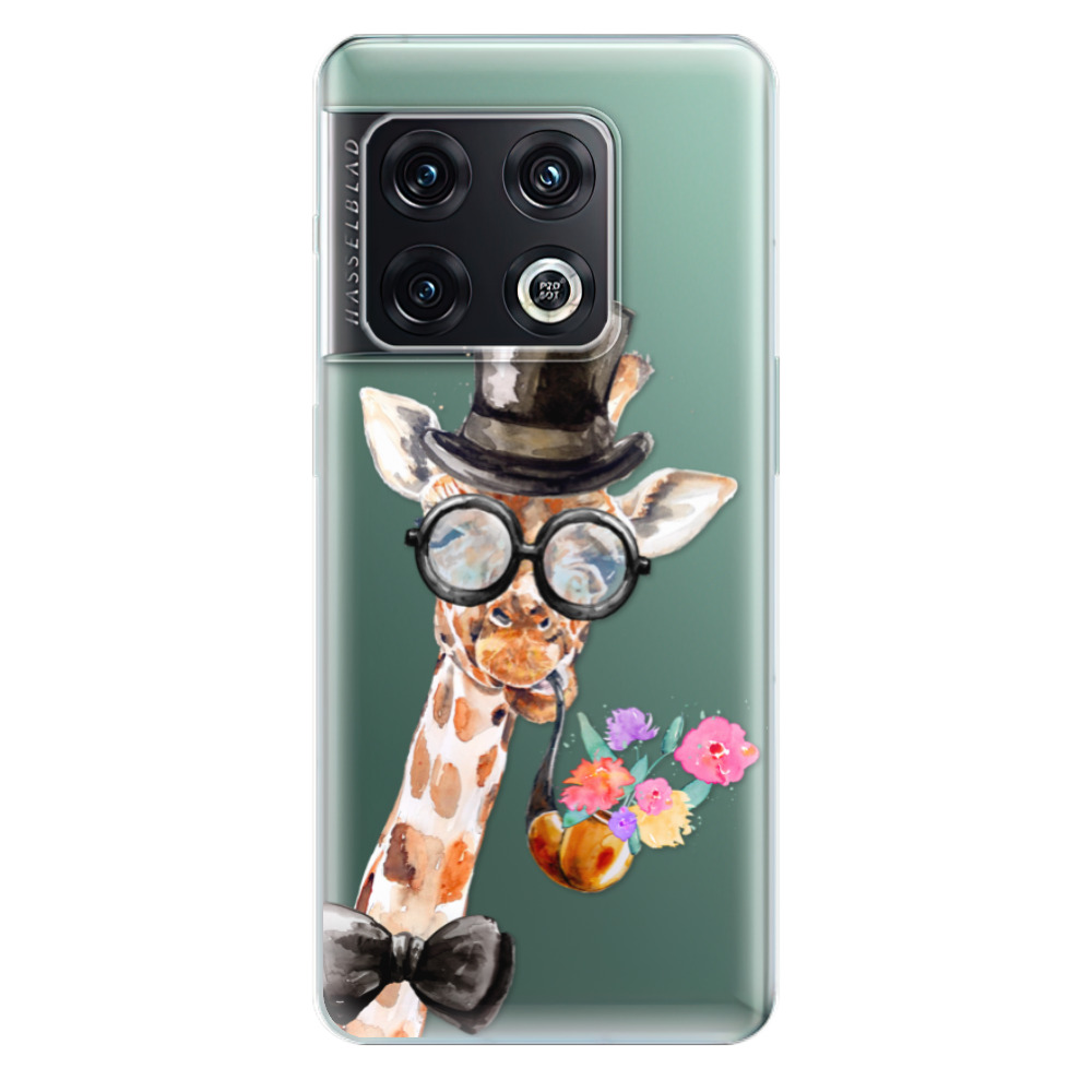 Odolné silikónové puzdro iSaprio - Sir Giraffe - OnePlus 10 Pro