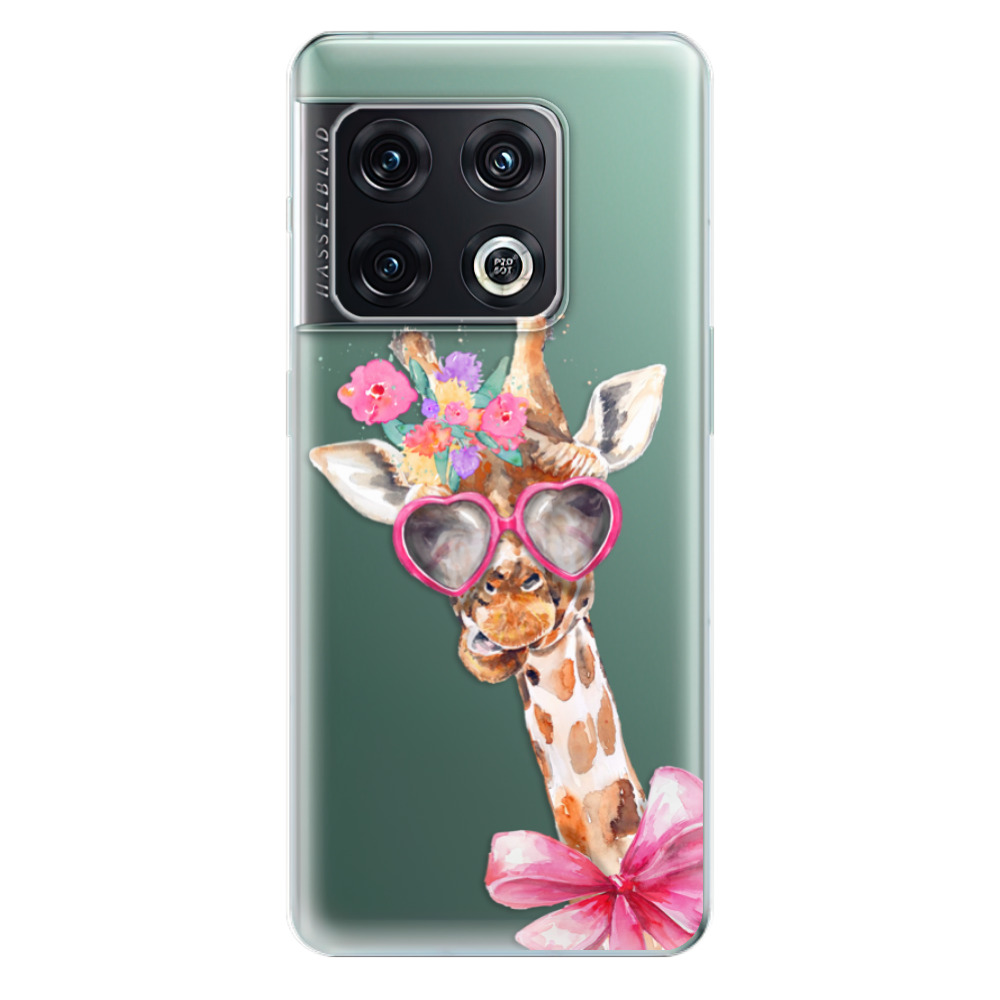 Odolné silikónové puzdro iSaprio - Lady Giraffe - OnePlus 10 Pro