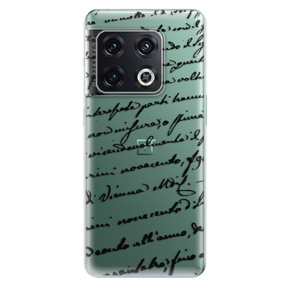 Odolné silikónové puzdro iSaprio - Handwriting 01 - black - OnePlus 10 Pro