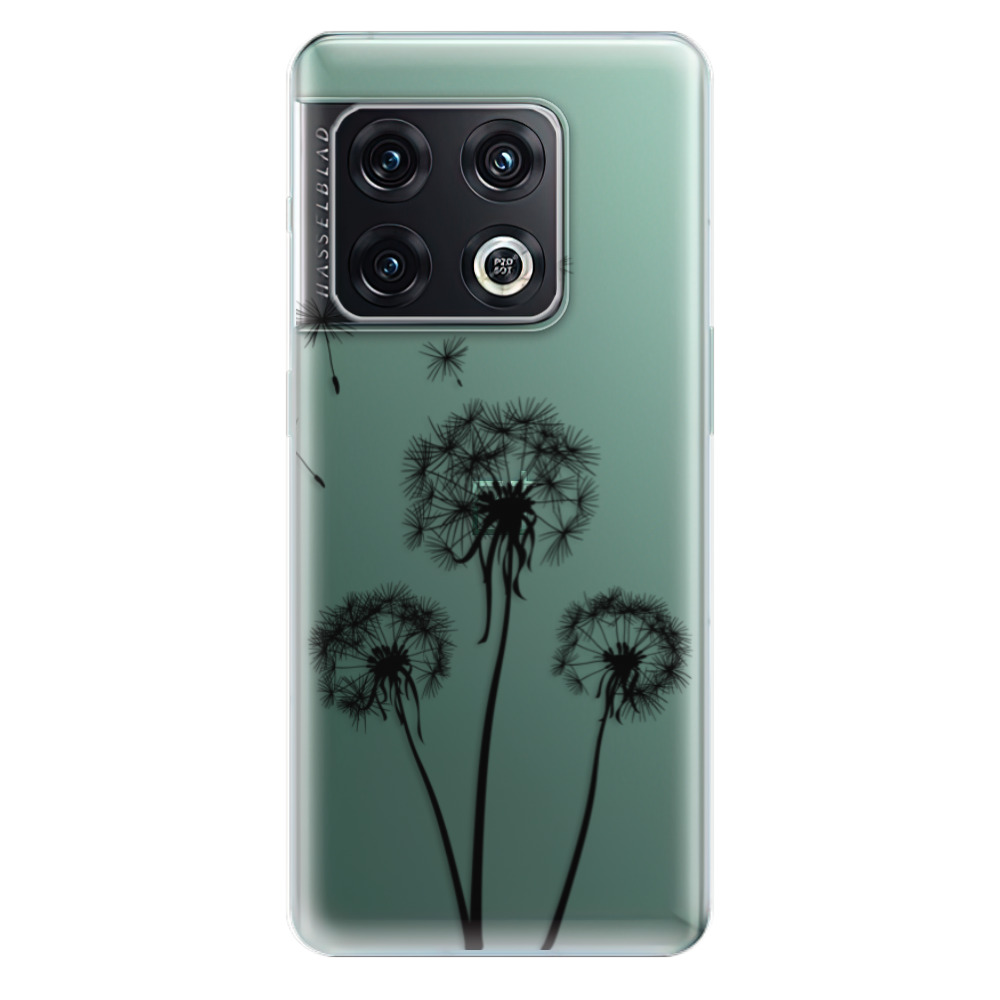 Odolné silikónové puzdro iSaprio - Three Dandelions - black - OnePlus 10 Pro