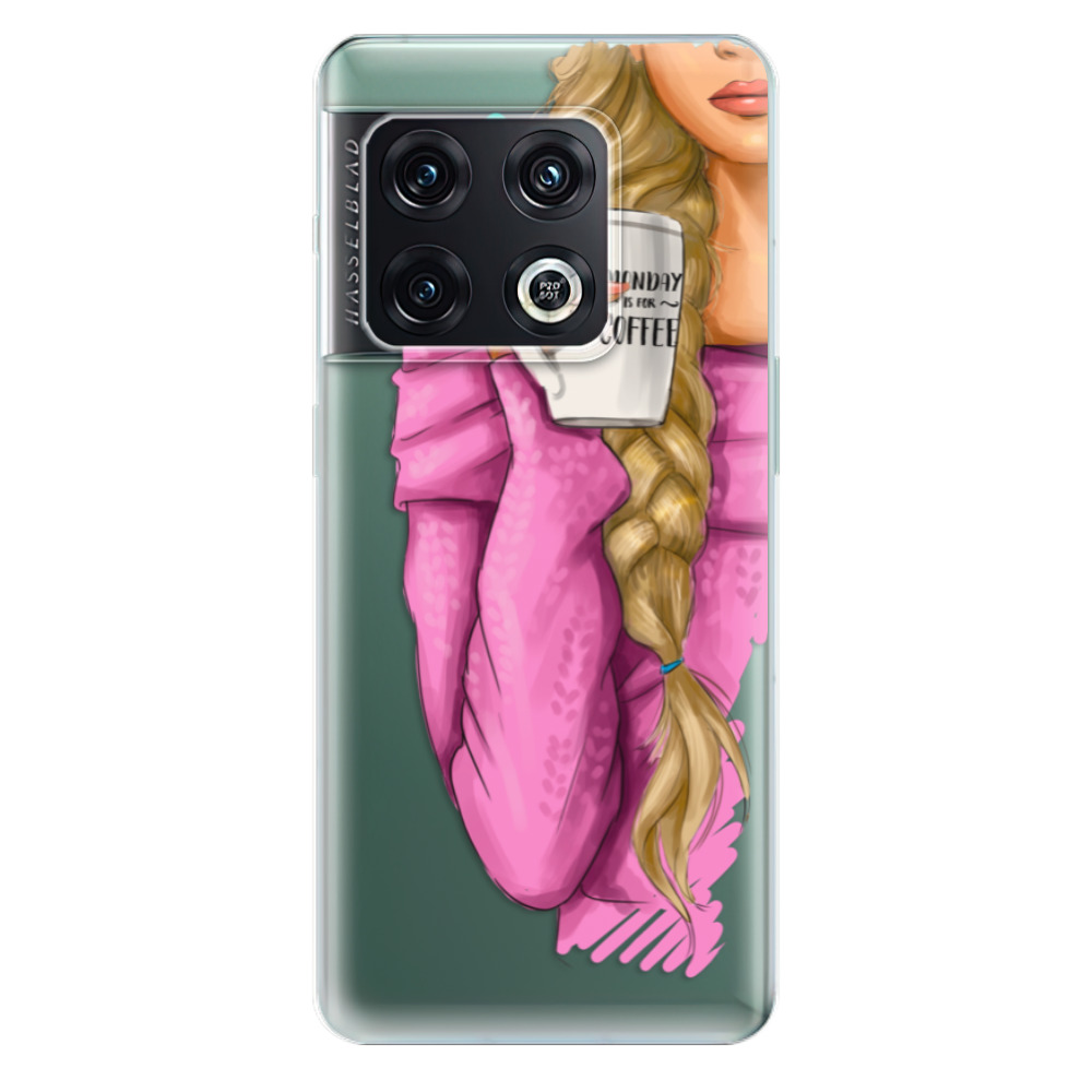 Odolné silikónové puzdro iSaprio - My Coffe and Blond Girl - OnePlus 10 Pro