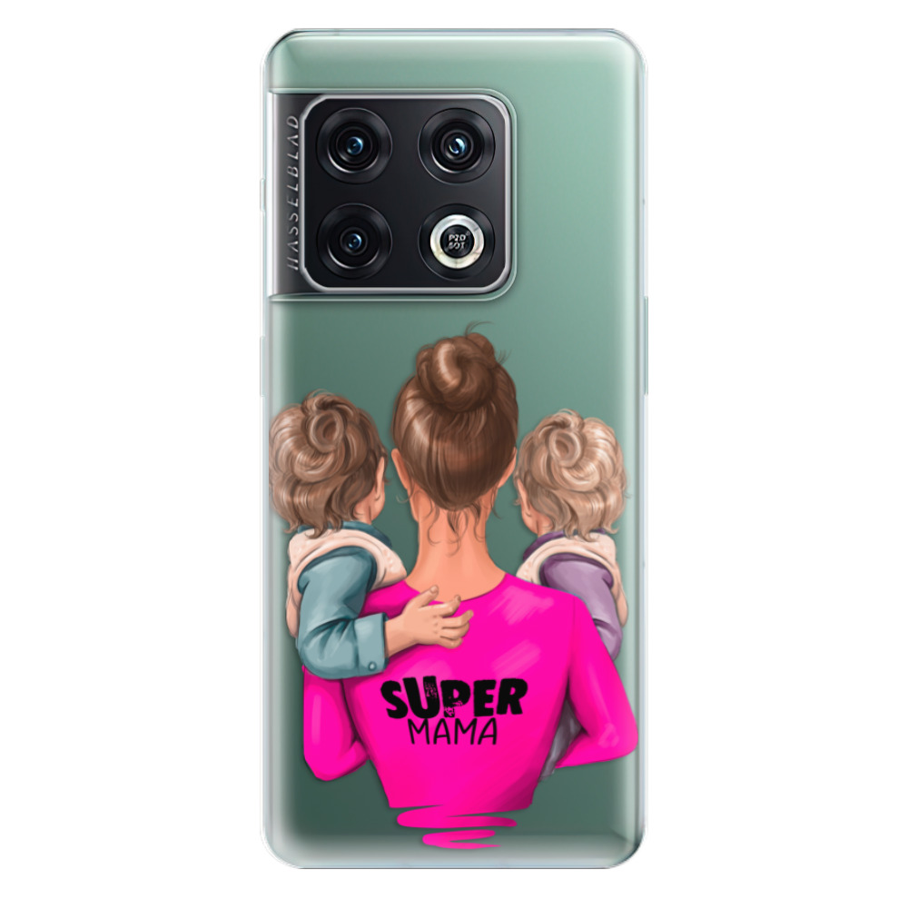 Odolné silikónové puzdro iSaprio - Super Mama - Two Boys - OnePlus 10 Pro