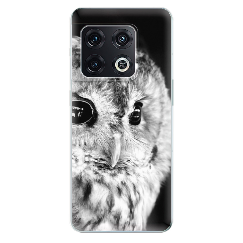 Odolné silikónové puzdro iSaprio - BW Owl - OnePlus 10 Pro