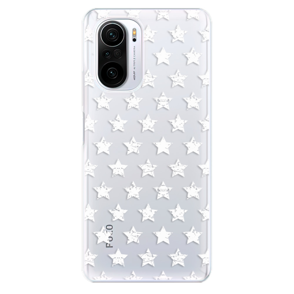 Odolné silikónové puzdro iSaprio - Stars Pattern - white - Xiaomi Poco F3