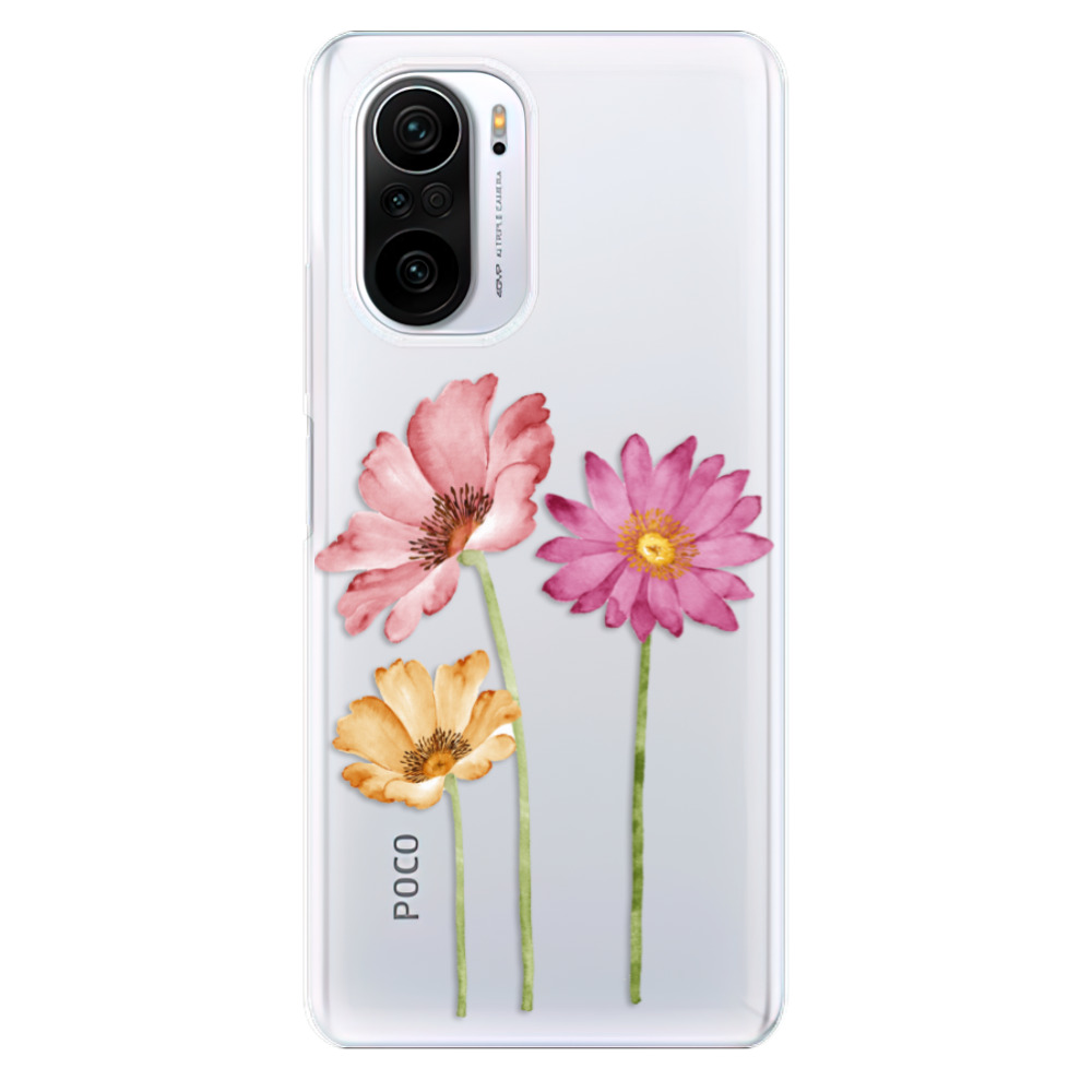 Odolné silikónové puzdro iSaprio - Three Flowers - Xiaomi Poco F3