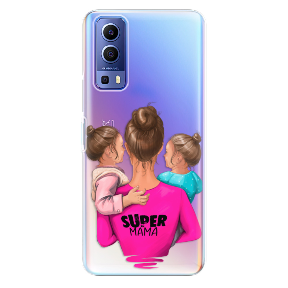 Odolné silikónové puzdro iSaprio - Super Mama - Two Girls - Vivo Y72 5G