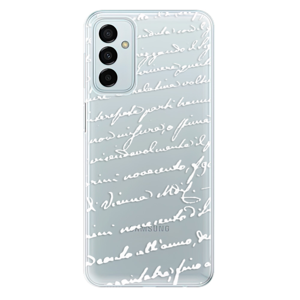 Odolné silikónové puzdro iSaprio - Handwriting 01 - white - Samsung Galaxy M23 5G