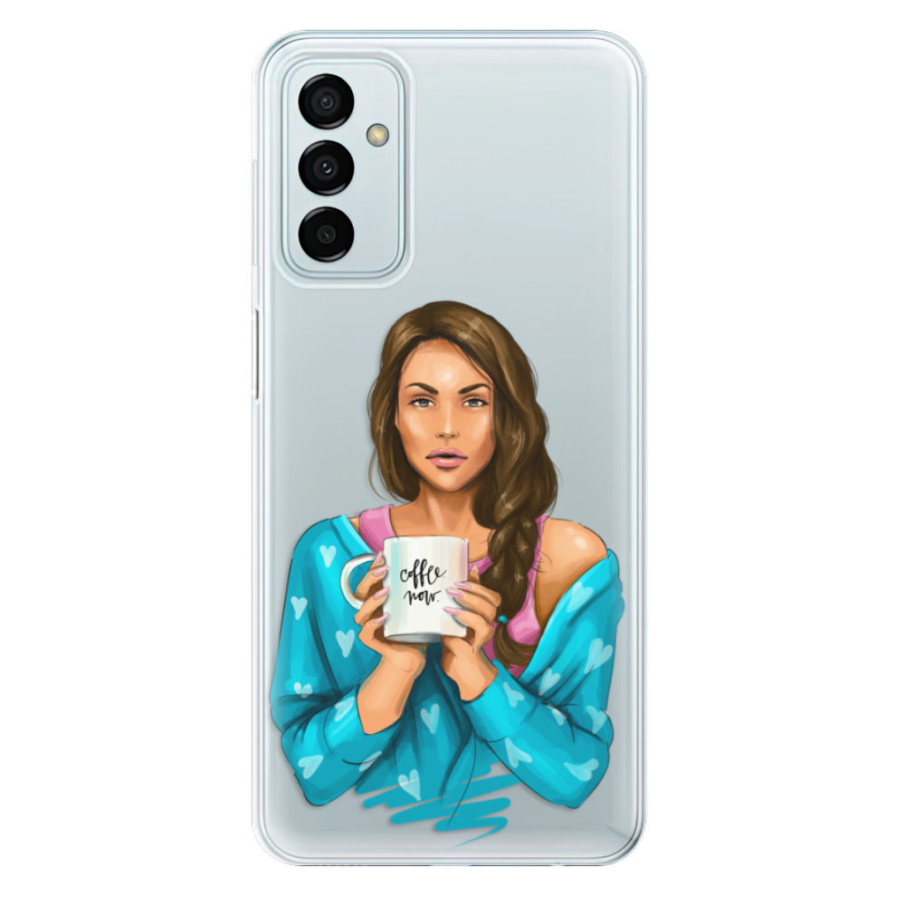 Odolné silikónové puzdro iSaprio - Coffe Now - Brunette - Samsung Galaxy M23 5G