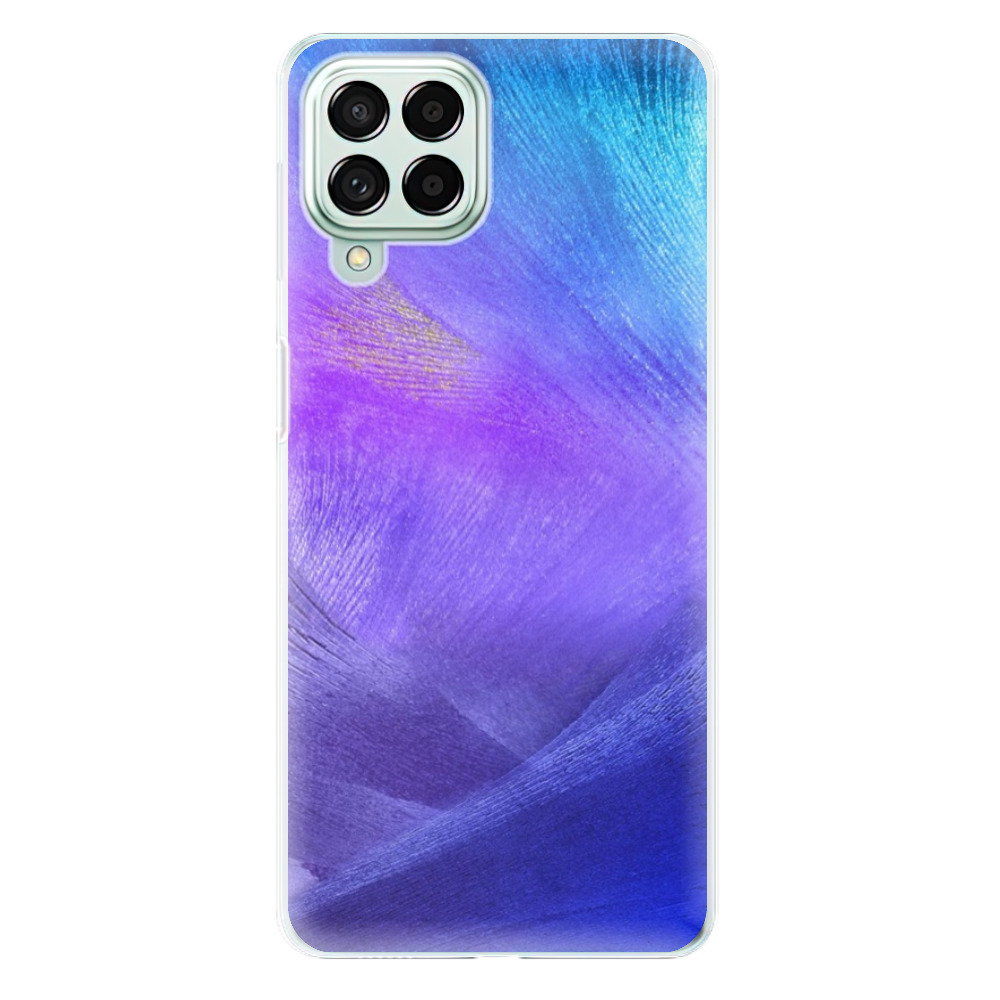 Odolné silikónové puzdro iSaprio - Purple Feathers - Samsung Galaxy M53 5G