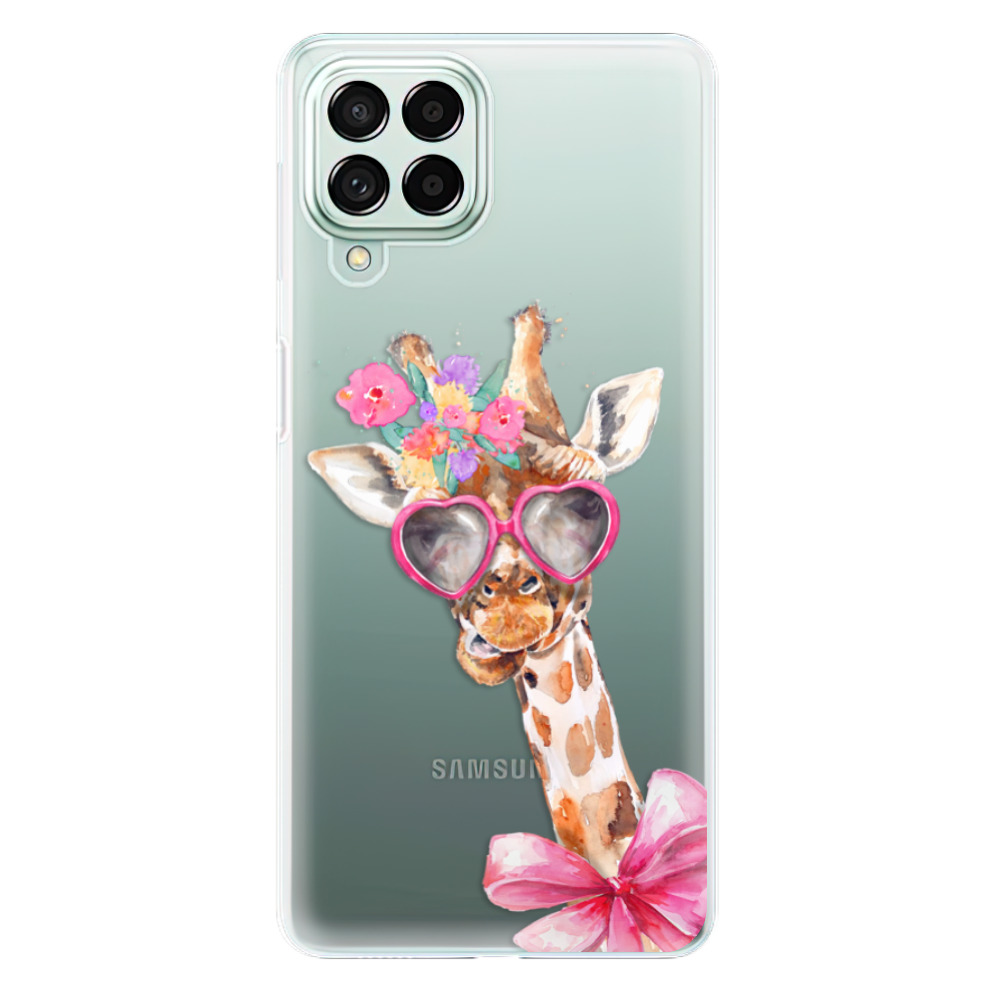 Odolné silikónové puzdro iSaprio - Lady Giraffe - Samsung Galaxy M53 5G