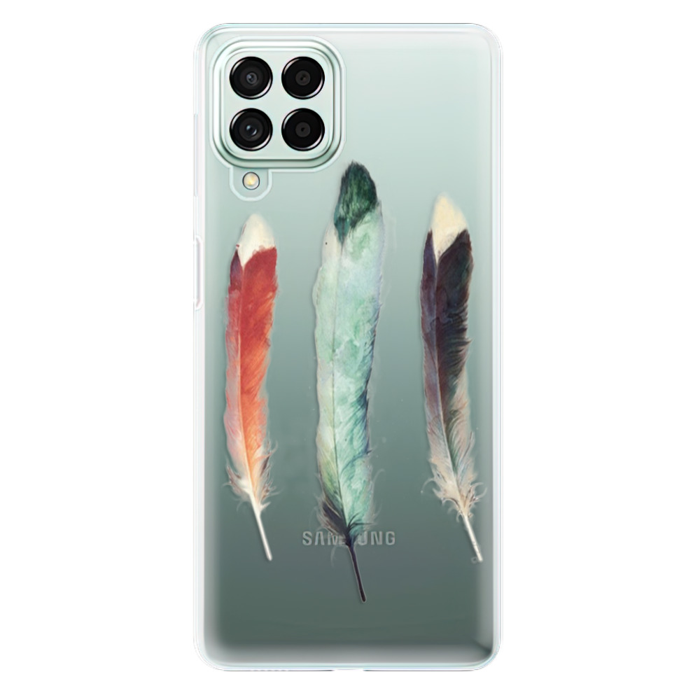 Odolné silikónové puzdro iSaprio - Three Feathers - Samsung Galaxy M53 5G