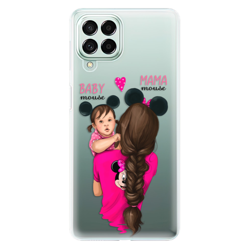 Odolné silikónové puzdro iSaprio - Mama Mouse Brunette and Girl - Samsung Galaxy M53 5G