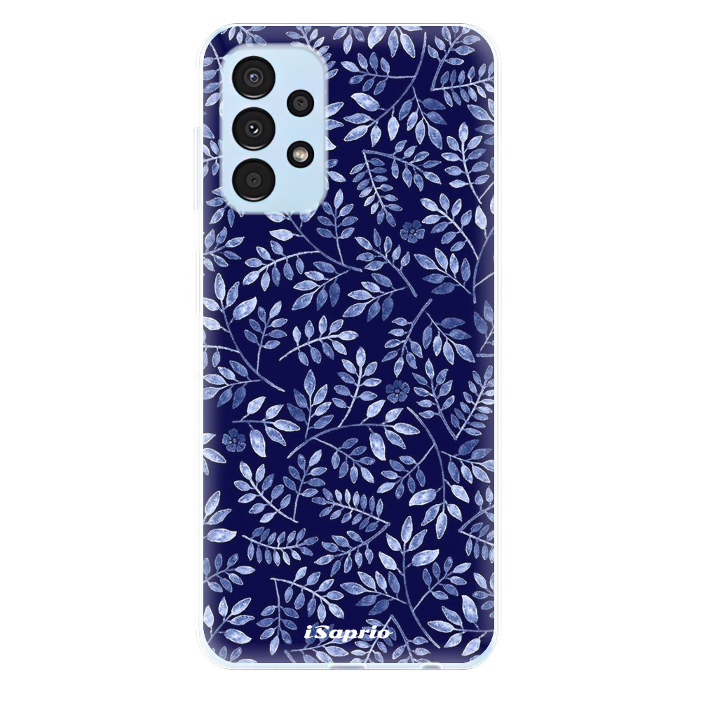 Odolné silikónové puzdro iSaprio - Blue Leaves 05 - Samsung Galaxy A13