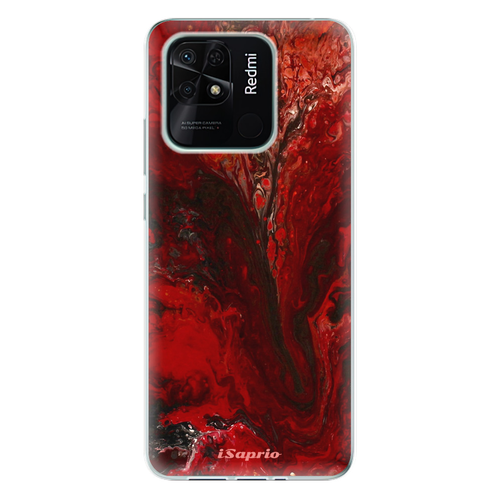 Odolné silikónové puzdro iSaprio - RedMarble 17 - Xiaomi Redmi 10C