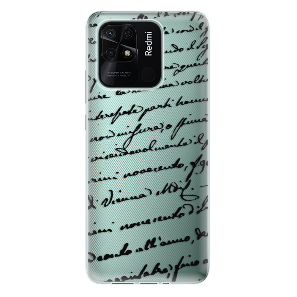 Odolné silikónové puzdro iSaprio - Handwriting 01 - black - Xiaomi Redmi 10C