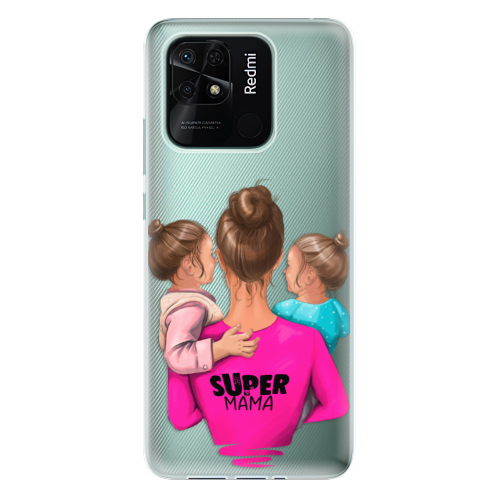 Odolné silikónové puzdro iSaprio - Super Mama - Two Girls - Xiaomi Redmi 10C