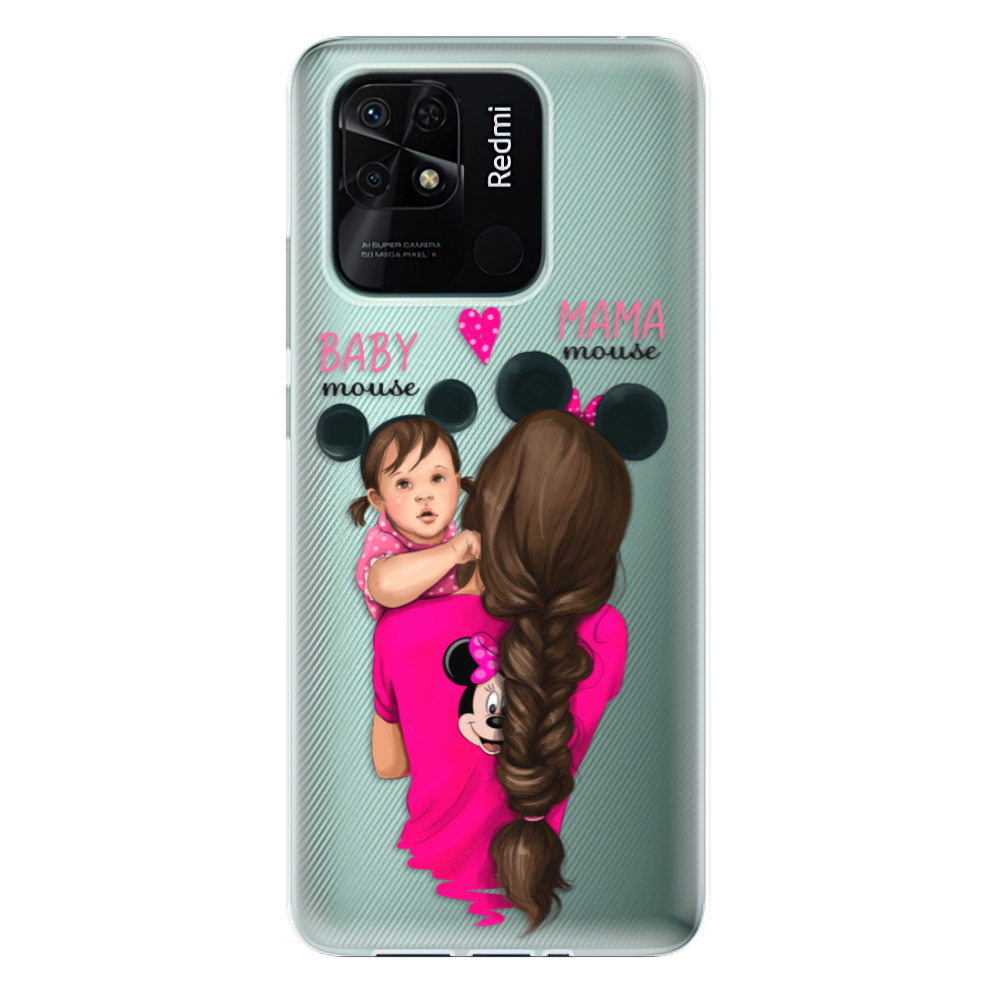 Odolné silikónové puzdro iSaprio - Mama Mouse Brunette and Girl - Xiaomi Redmi 10C