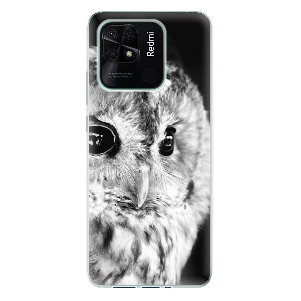 Odolné silikónové puzdro iSaprio - BW Owl - Xiaomi Redmi 10C