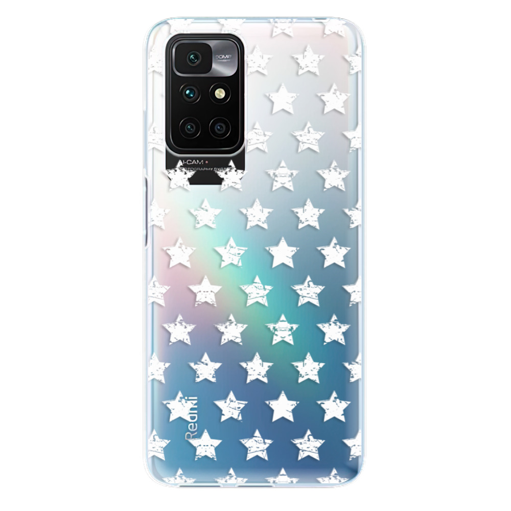 Odolné silikónové puzdro iSaprio - Stars Pattern - white - Xiaomi Redmi 10