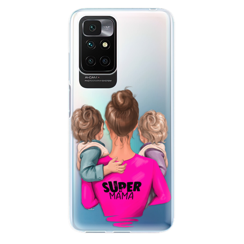 Odolné silikónové puzdro iSaprio - Super Mama - Two Boys - Xiaomi Redmi 10