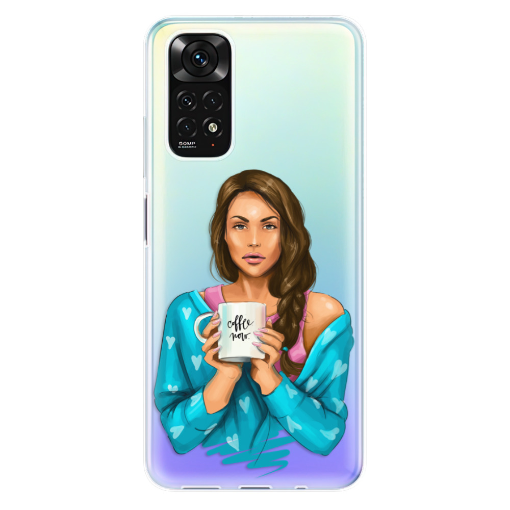 Odolné silikónové puzdro iSaprio - Coffe Now - Brunette - Xiaomi Redmi Note 11 / Note 11S