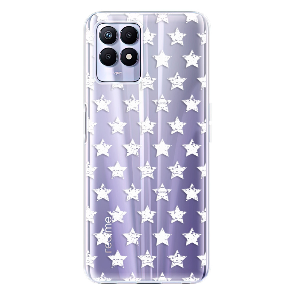 Odolné silikónové puzdro iSaprio - Stars Pattern - white - Realme 8i