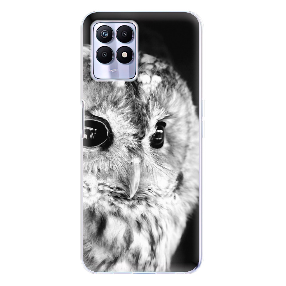 Odolné silikónové puzdro iSaprio - BW Owl - Realme 8i
