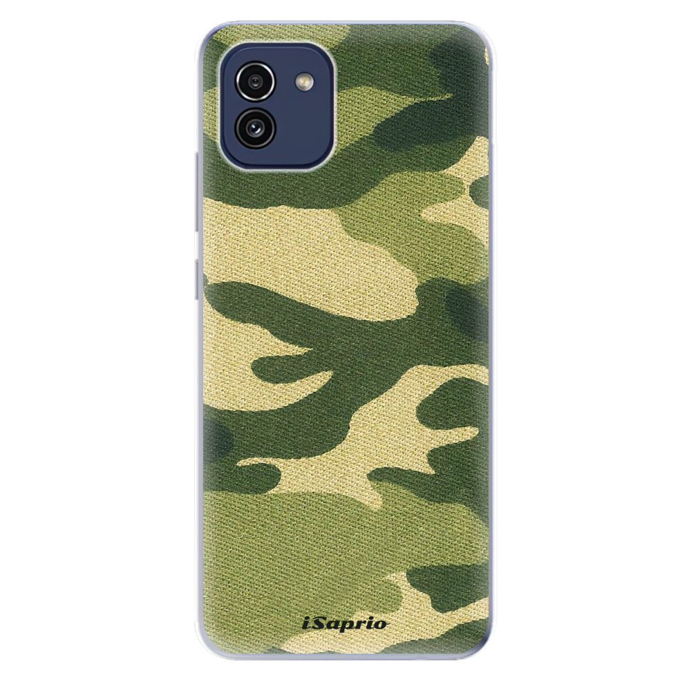 Odolné silikónové puzdro iSaprio - Green Camuflage 01 - Samsung Galaxy A03