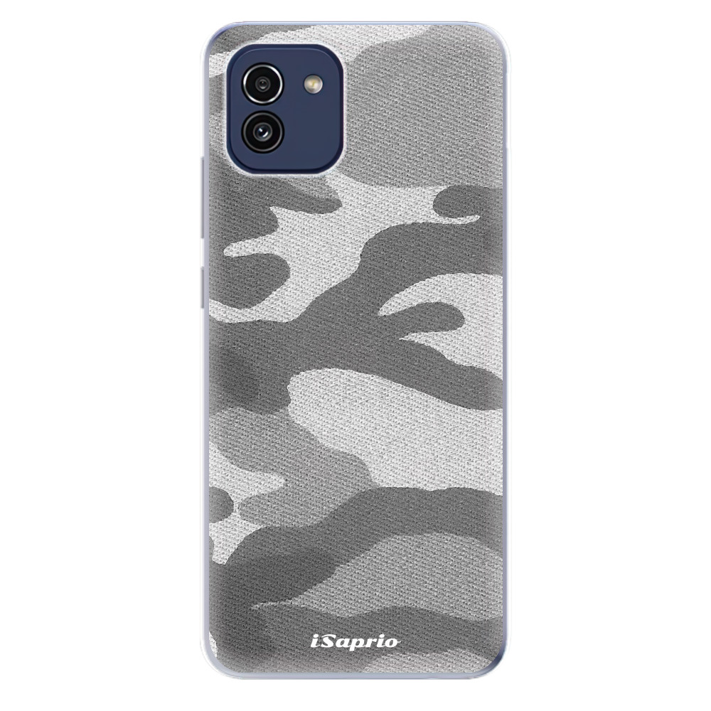 Odolné silikónové puzdro iSaprio - Gray Camuflage 02 - Samsung Galaxy A03