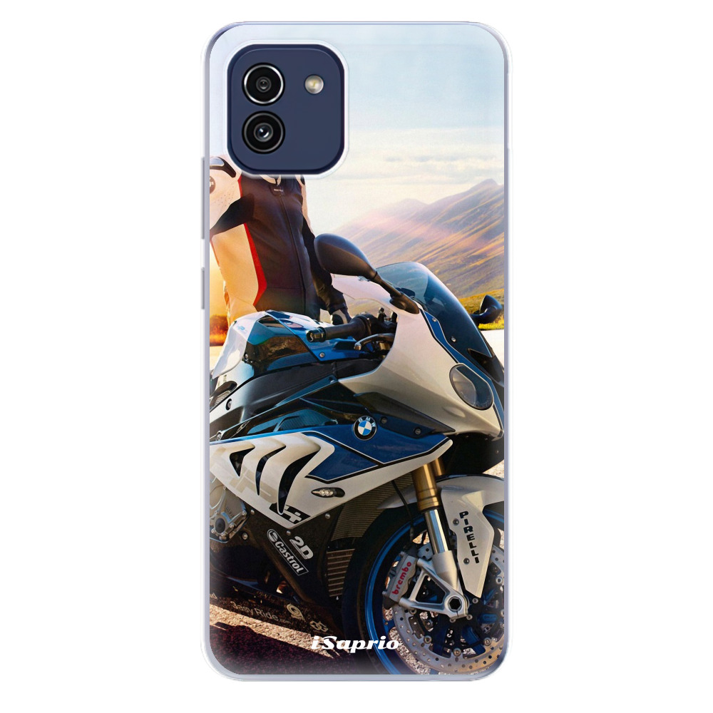 Odolné silikónové puzdro iSaprio - Motorcycle 10 - Samsung Galaxy A03