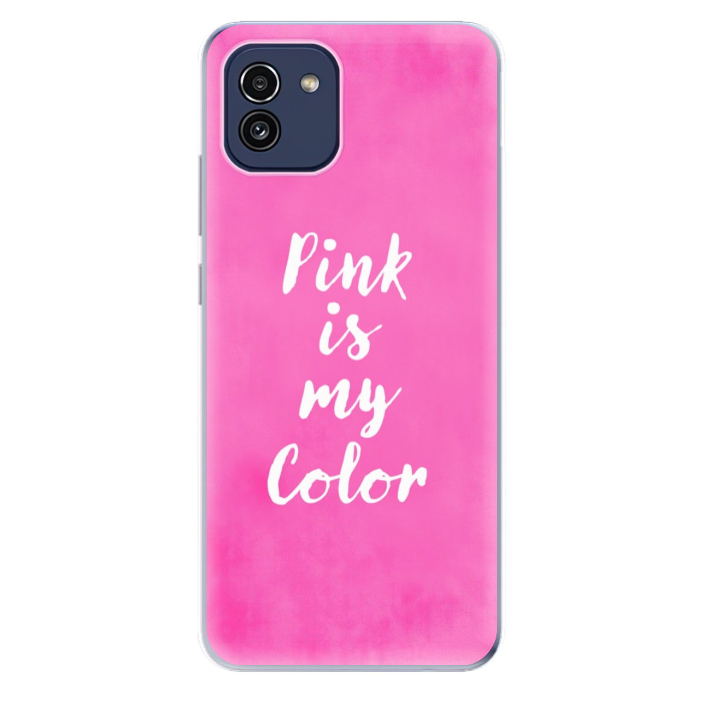Odolné silikónové puzdro iSaprio - Pink is my color - Samsung Galaxy A03