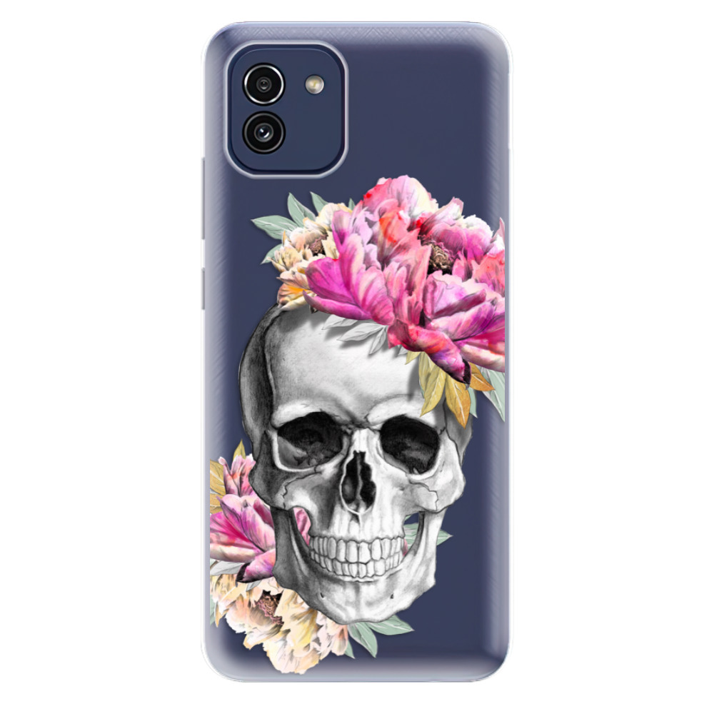 Odolné silikónové puzdro iSaprio - Pretty Skull - Samsung Galaxy A03