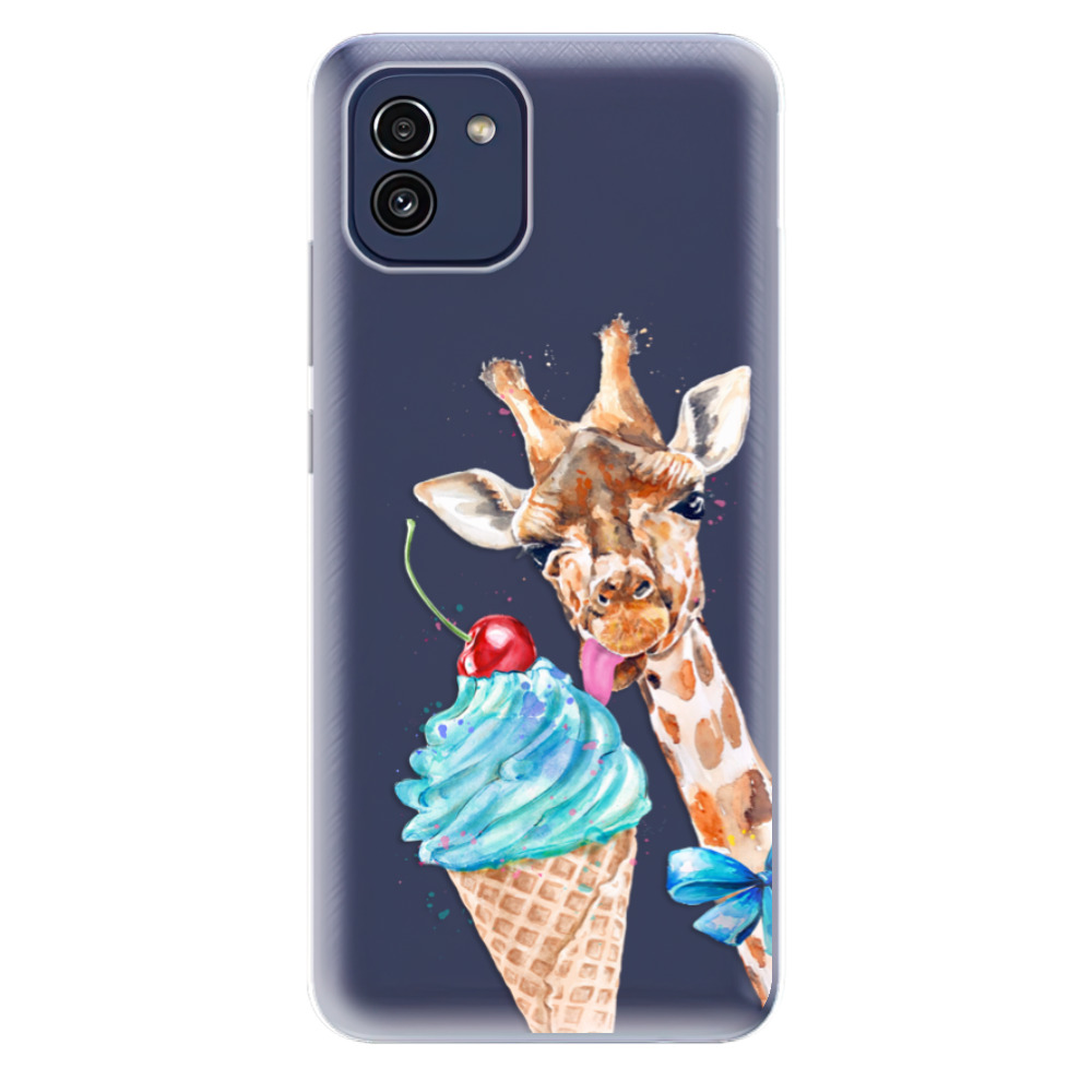 Odolné silikónové puzdro iSaprio - Love Ice-Cream - Samsung Galaxy A03
