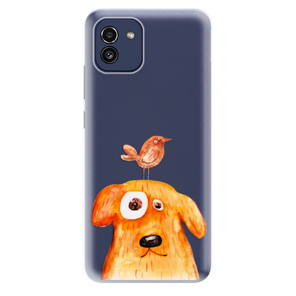 Odolné silikónové puzdro iSaprio - Dog And Bird - Samsung Galaxy A03