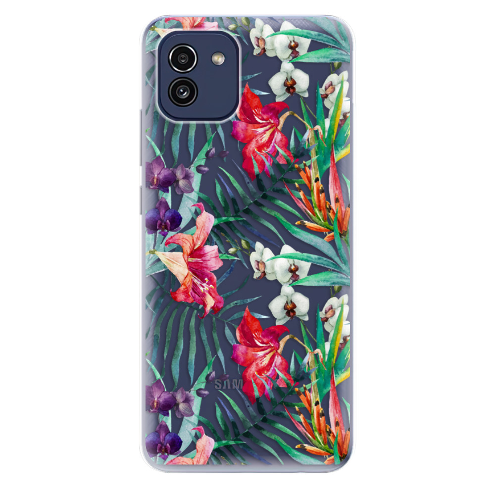 Odolné silikónové puzdro iSaprio - Flower Pattern 03 - Samsung Galaxy A03