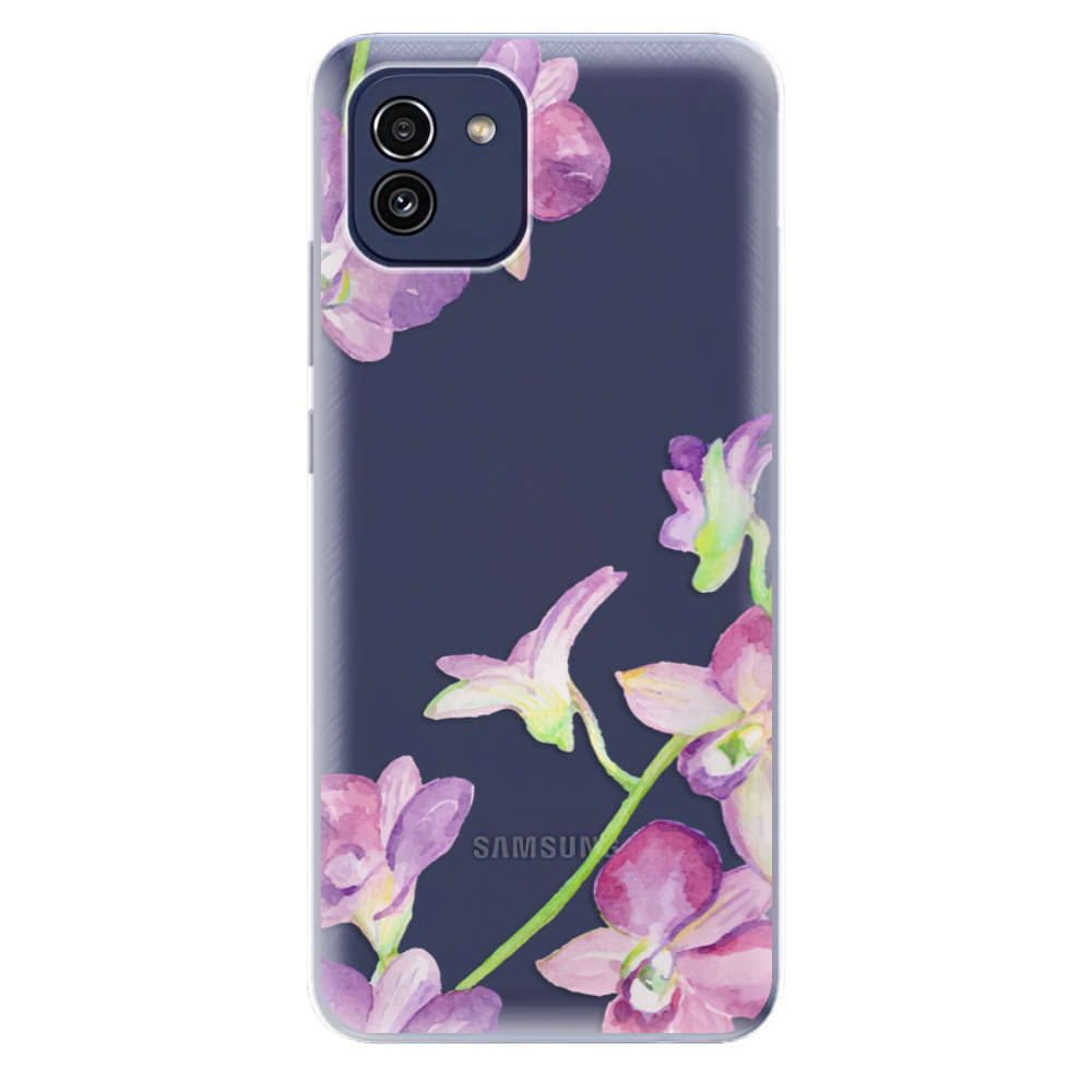 Odolné silikónové puzdro iSaprio - Purple Orchid - Samsung Galaxy A03