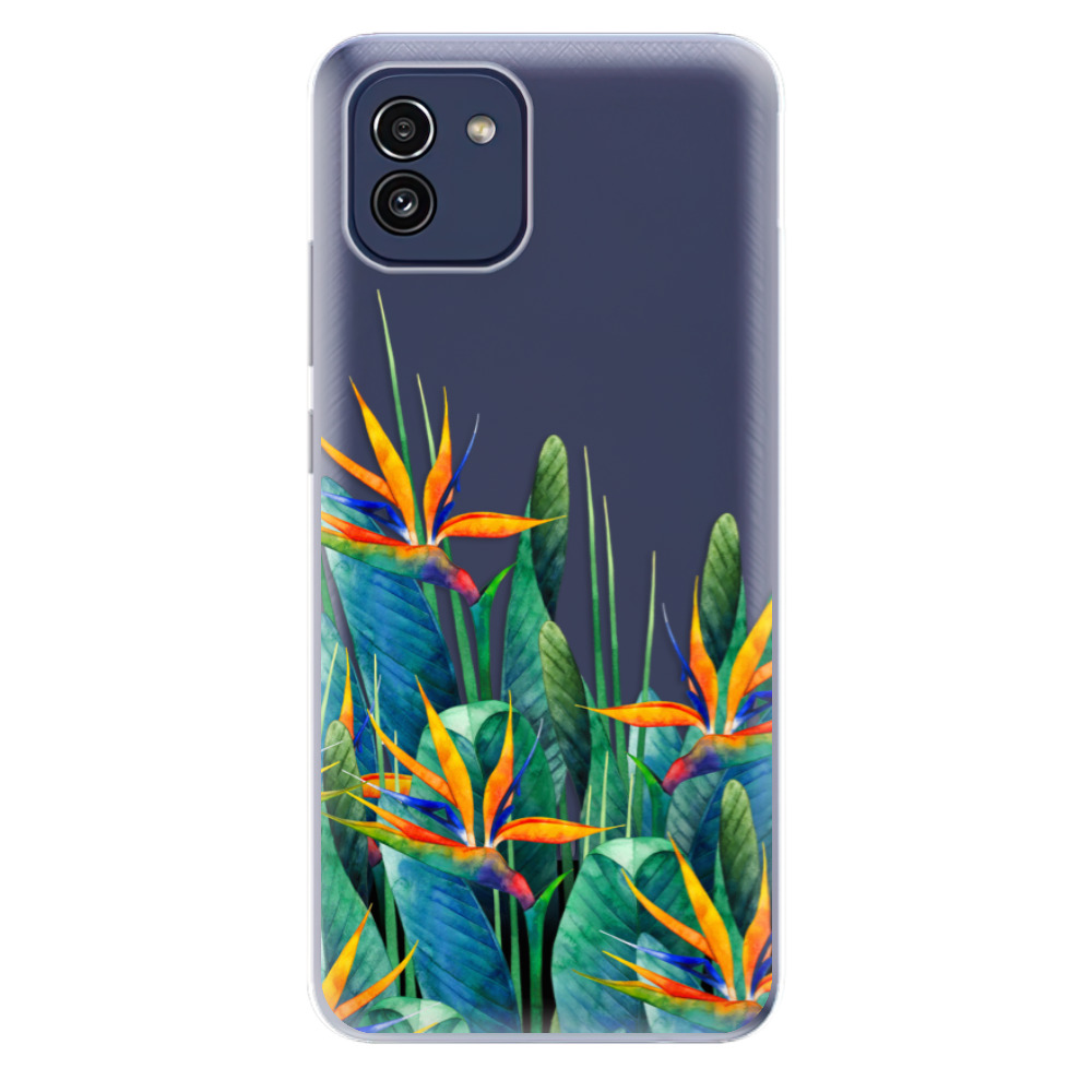 Odolné silikónové puzdro iSaprio - Exotic Flowers - Samsung Galaxy A03