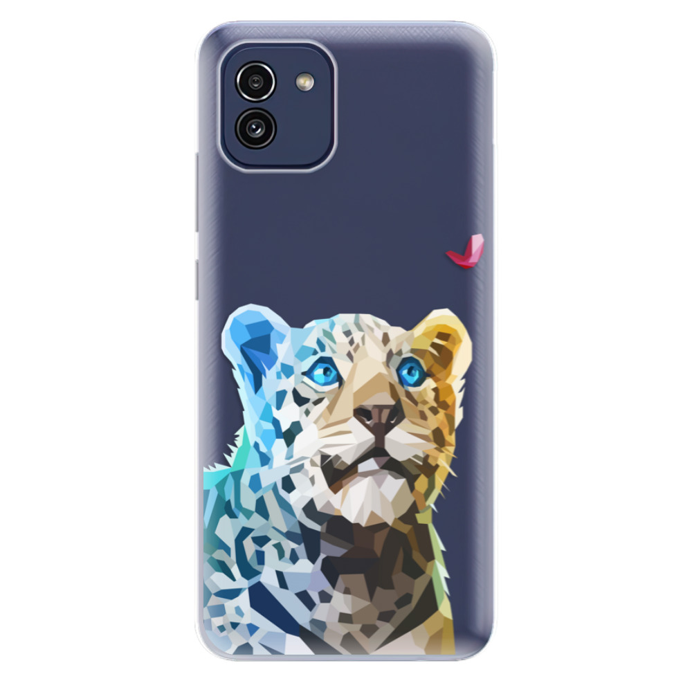 Odolné silikónové puzdro iSaprio - Leopard With Butterfly - Samsung Galaxy A03