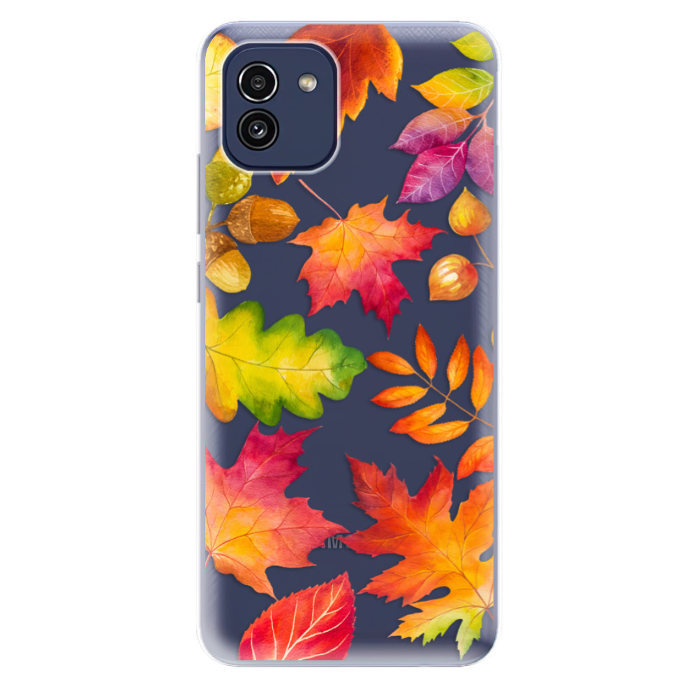 Odolné silikónové puzdro iSaprio - Autumn Leaves 01 - Samsung Galaxy A03