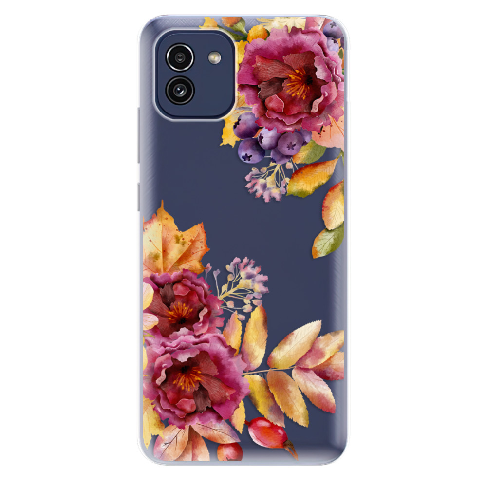 Odolné silikónové puzdro iSaprio - Fall Flowers - Samsung Galaxy A03
