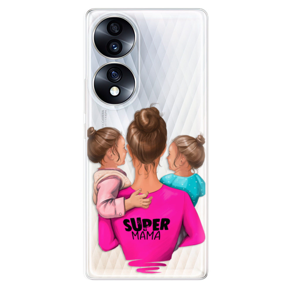 Odolné silikónové puzdro iSaprio - Super Mama - Two Girls - Honor 70