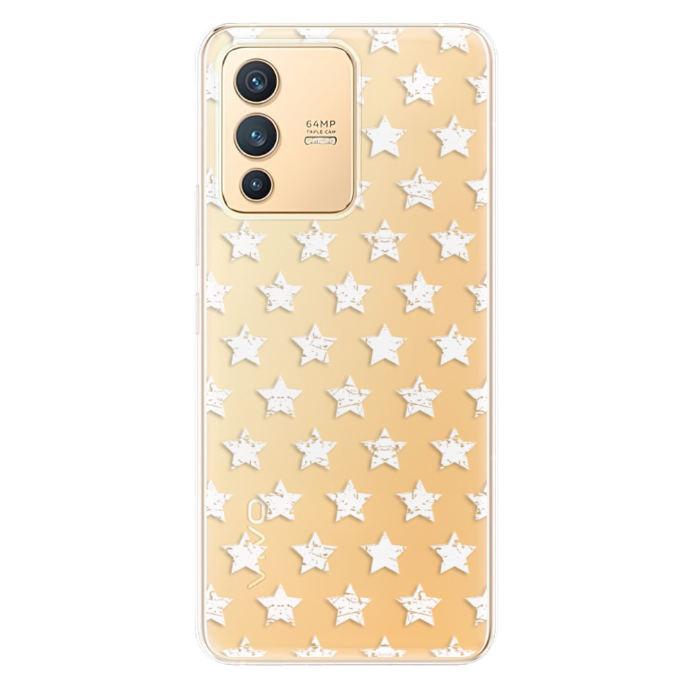 Odolné silikónové puzdro iSaprio - Stars Pattern - white - Vivo V23 5G