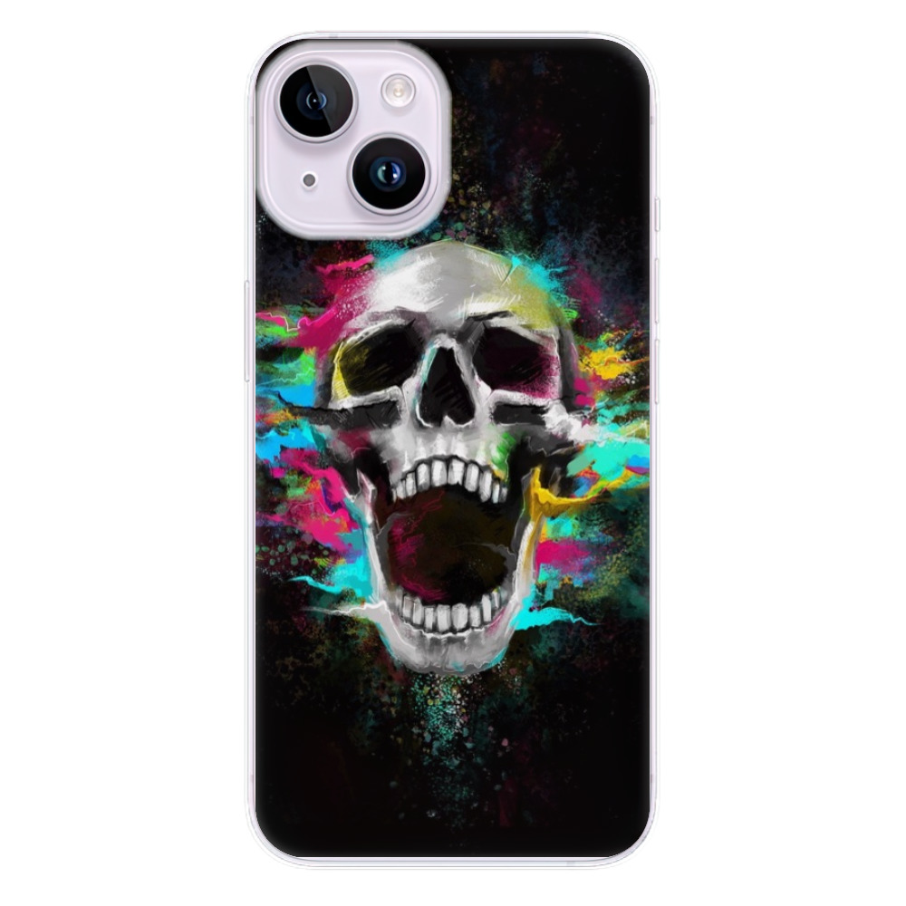 Odolné silikónové puzdro iSaprio - Skull in Colors - iPhone 14