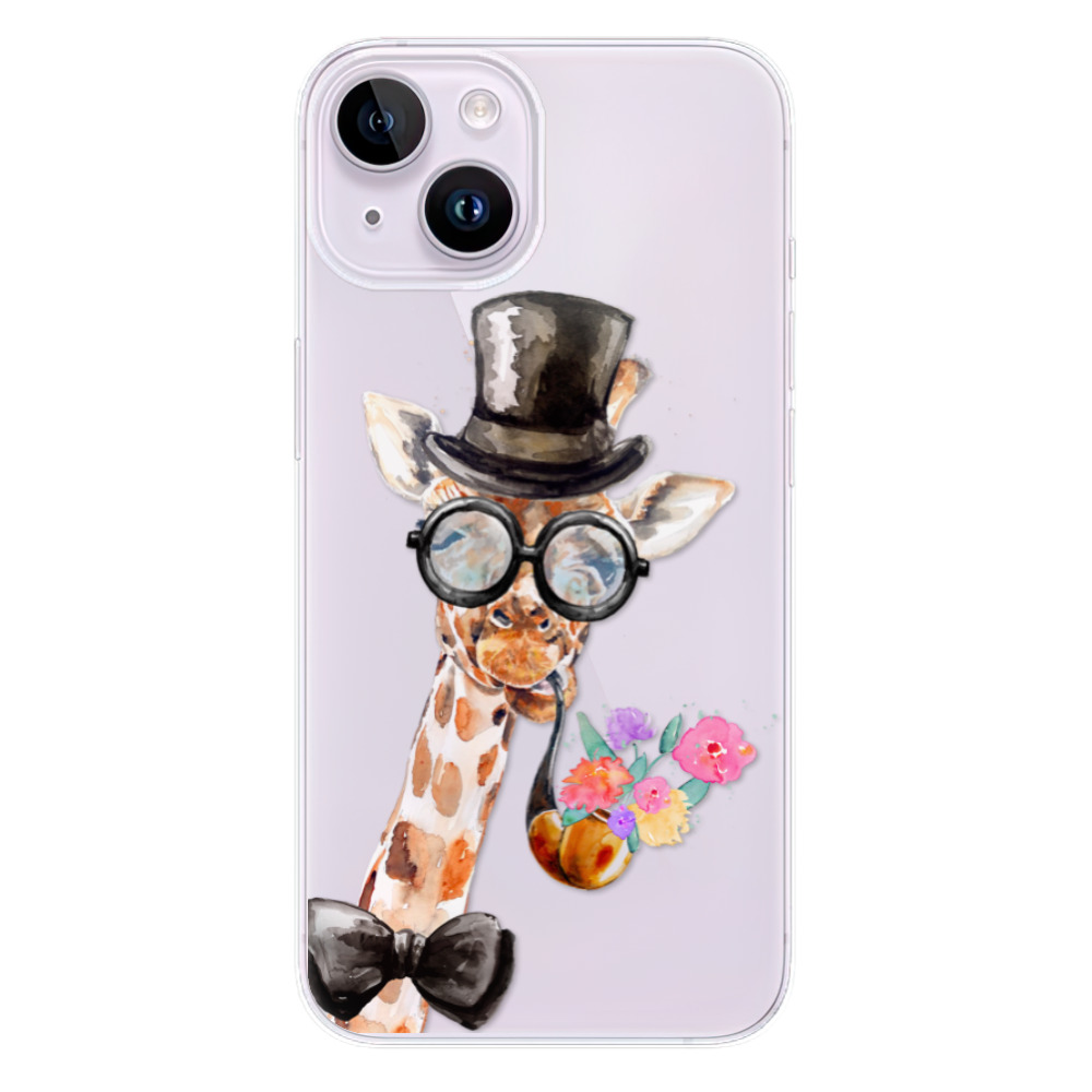 Odolné silikónové puzdro iSaprio - Sir Giraffe - iPhone 14